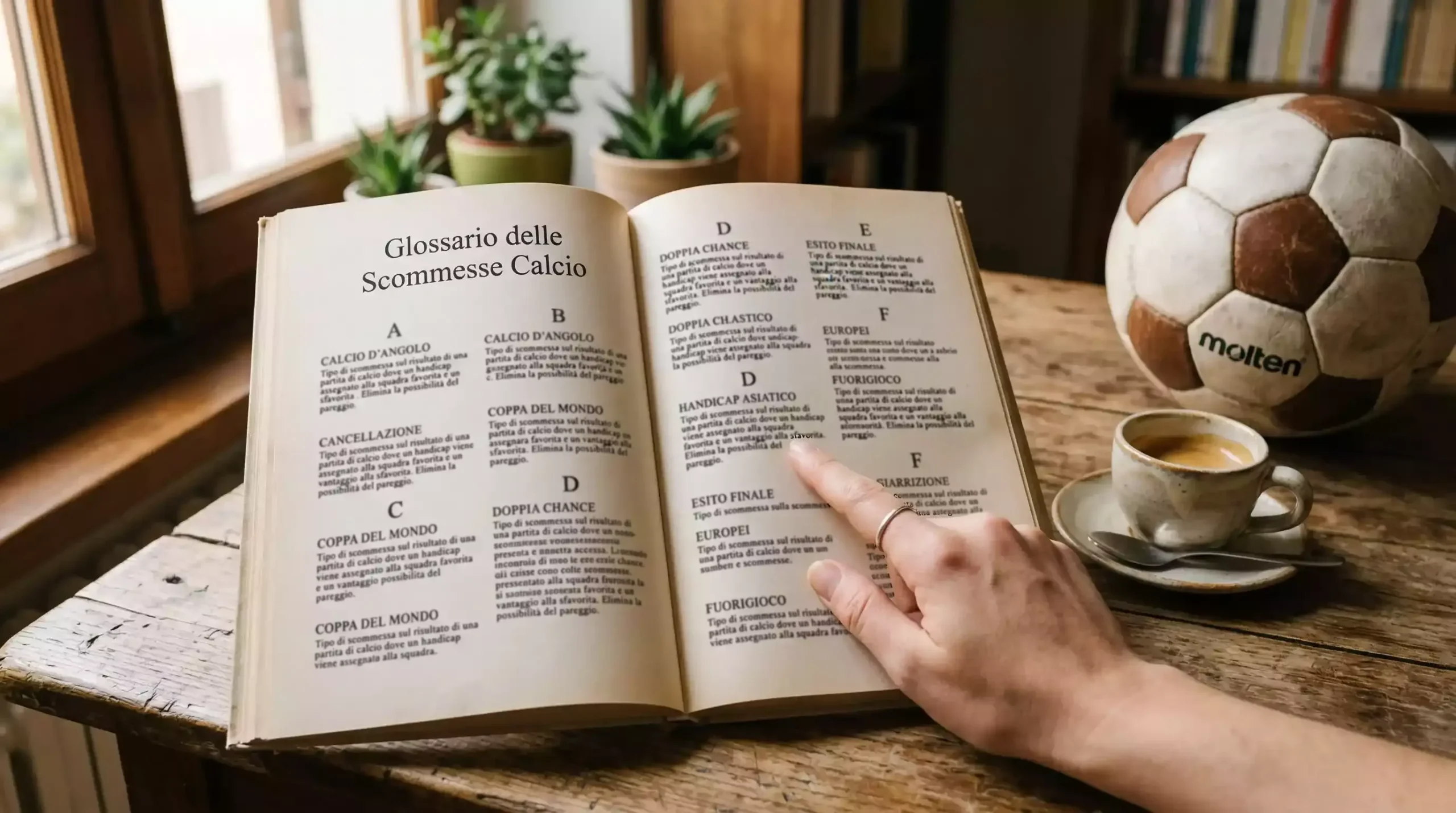Glossario scommesse calcio termini betting
